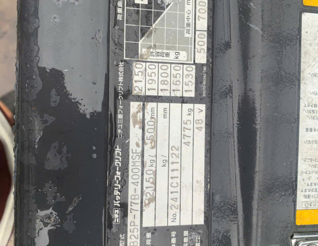 Xe Nâng Điện NICHIYU FB25P 2,5T